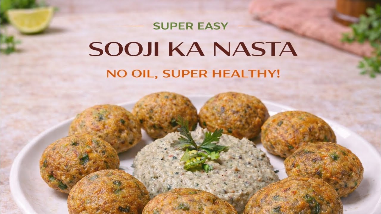 No Oil Sooji Ka Nasta | Healthy & Tasty Breakfast in 10 Minutes