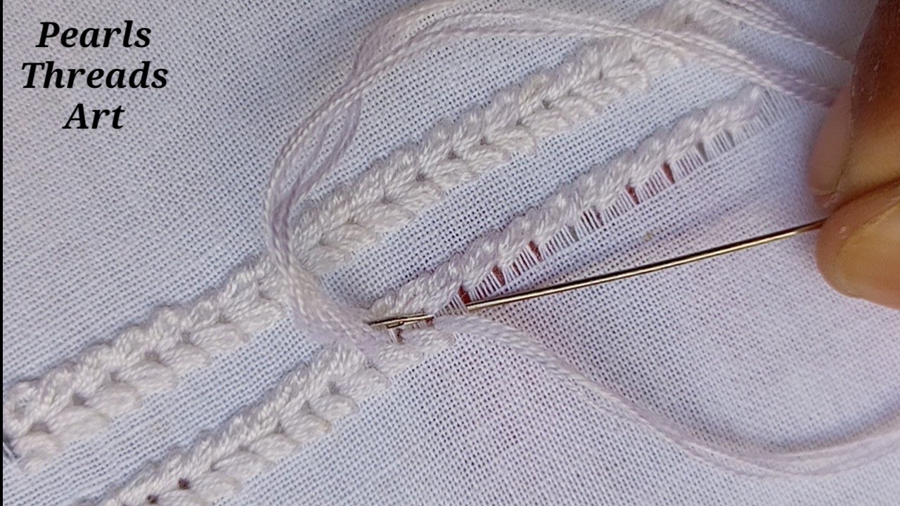 Simple Unique Hand Embroidery Border|Embroidery Tutorial For Beginners| Hand Work| Tarkashi Design
