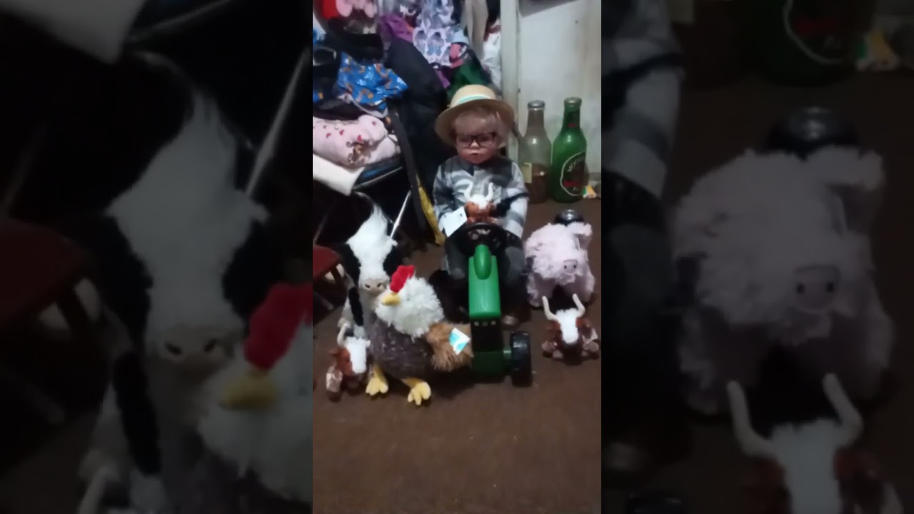 Oliver taking care of his farm animals 