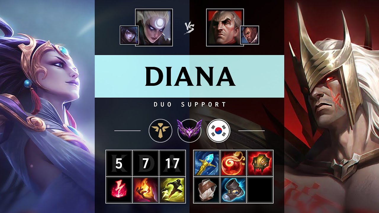 Diana Support vs Swain - KR Master Patch 25.19