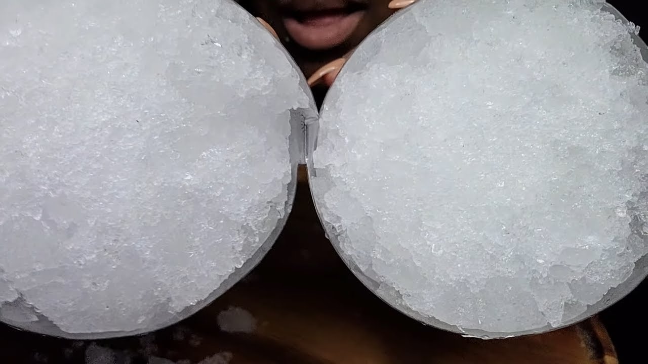 FRESH CRUSH CARBONATED ICE | WITH HAMMER | #iceeating #asmr #asmrice