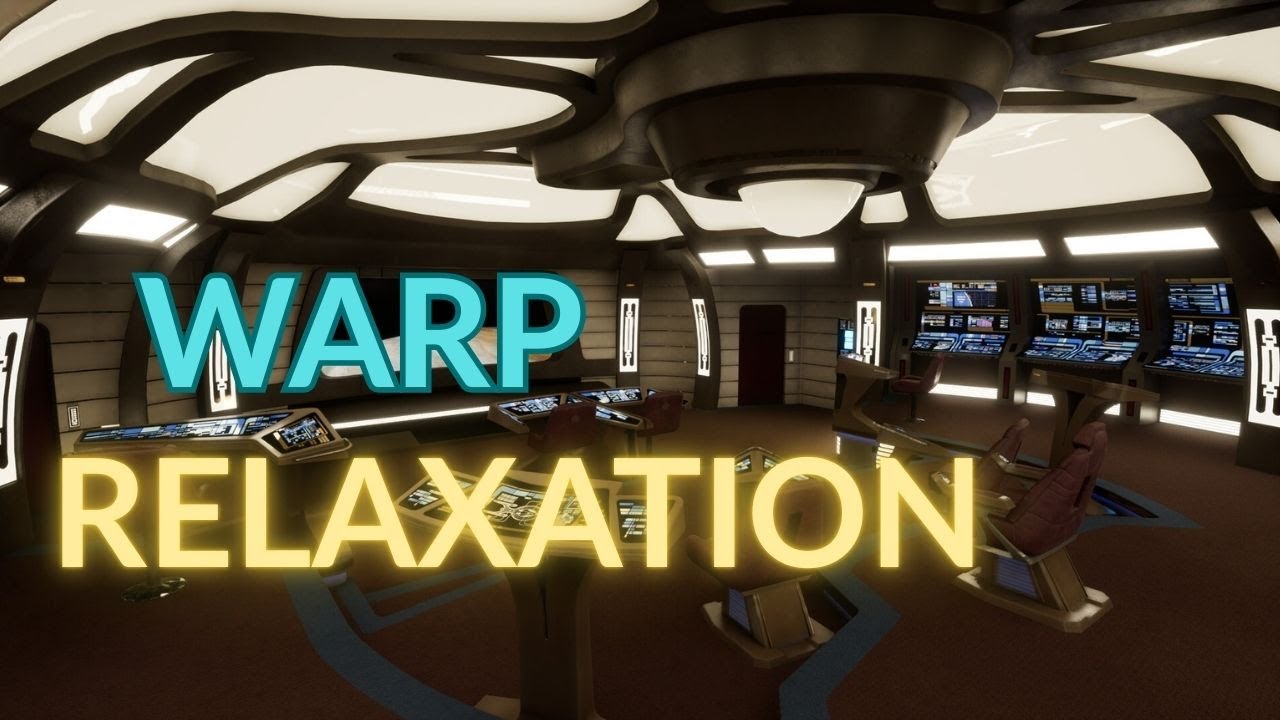 On the Bridge of the Enterprise | Warp Speed Ambience & Engine Room Hum (Starship Relaxation)