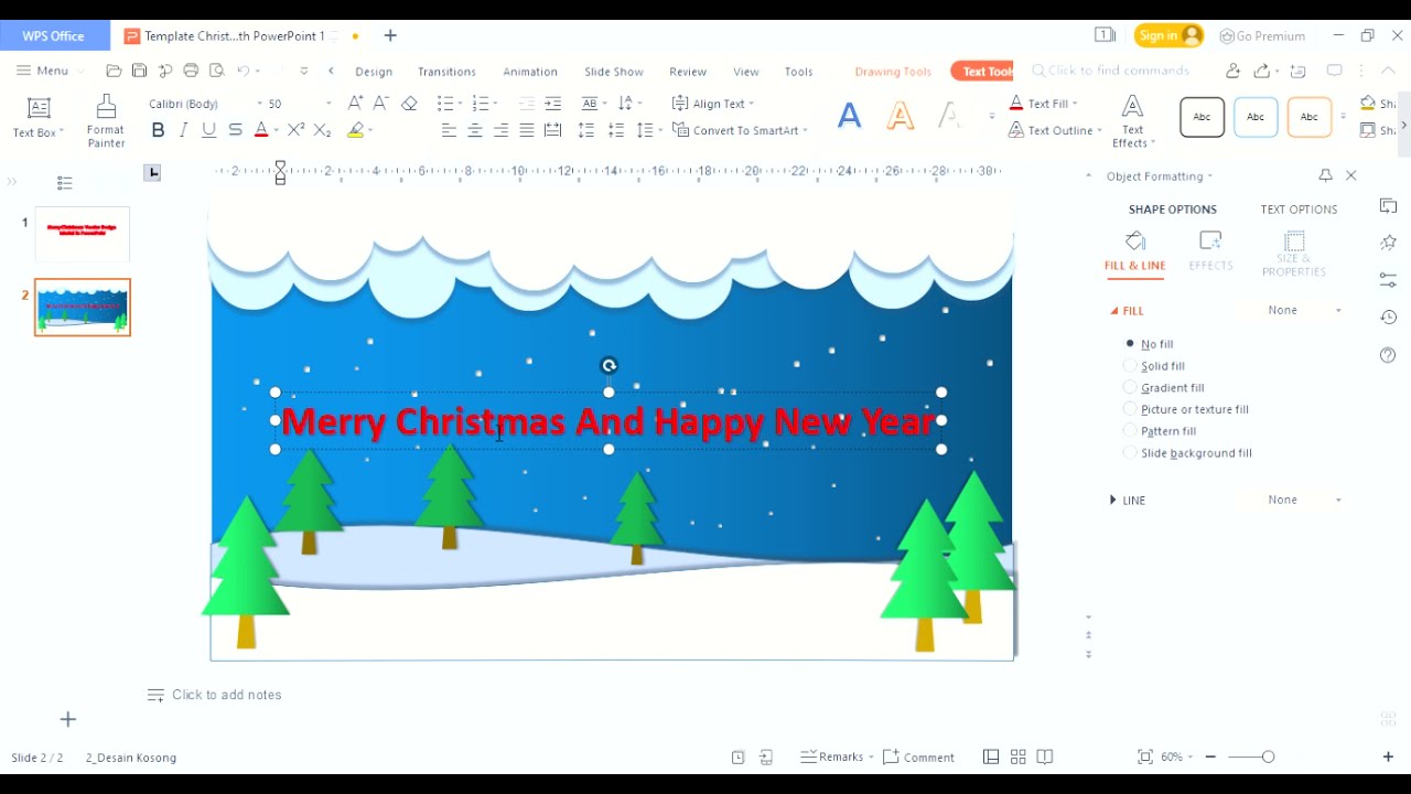 Merry Christmas Vector Design tutorial in PowerPoint || Christmas Design Illustrator