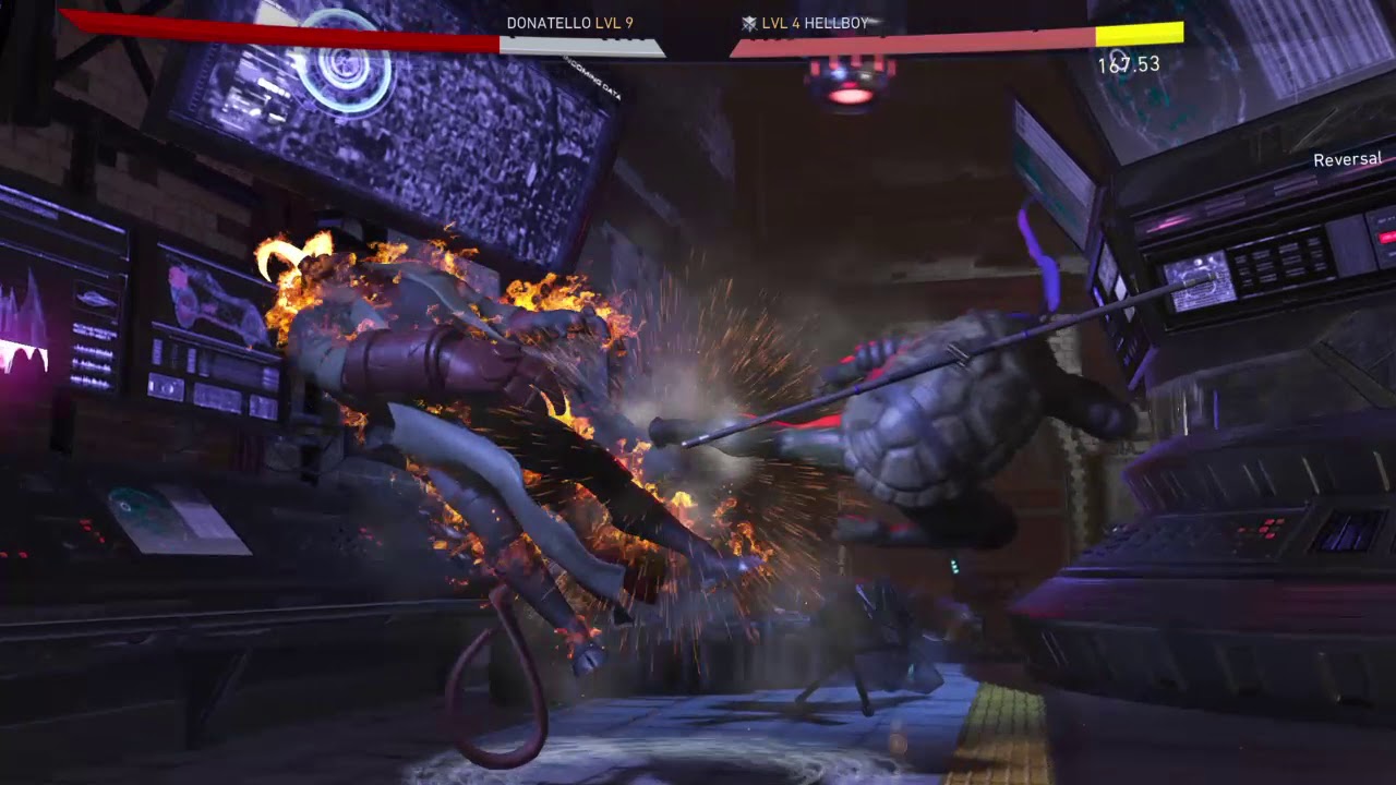 Injustice 2 Donatello vs Hellboy