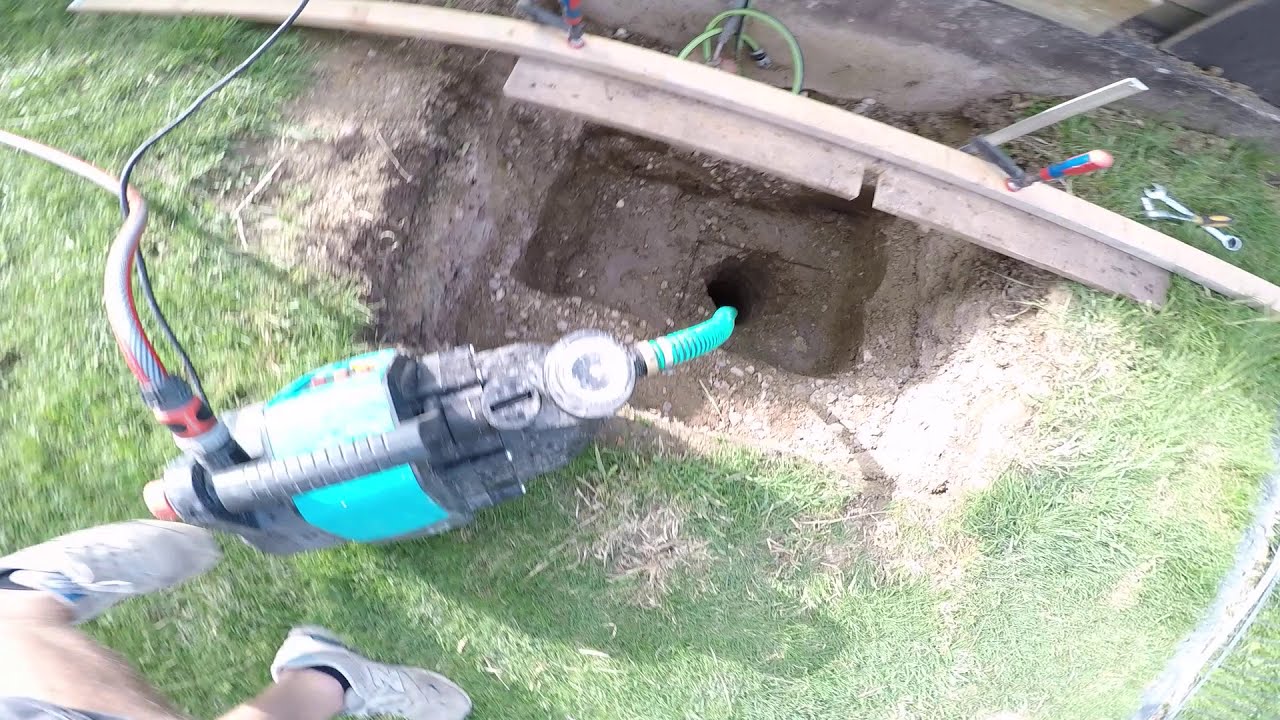 Bohrbrunnen bei 10m Tiefe