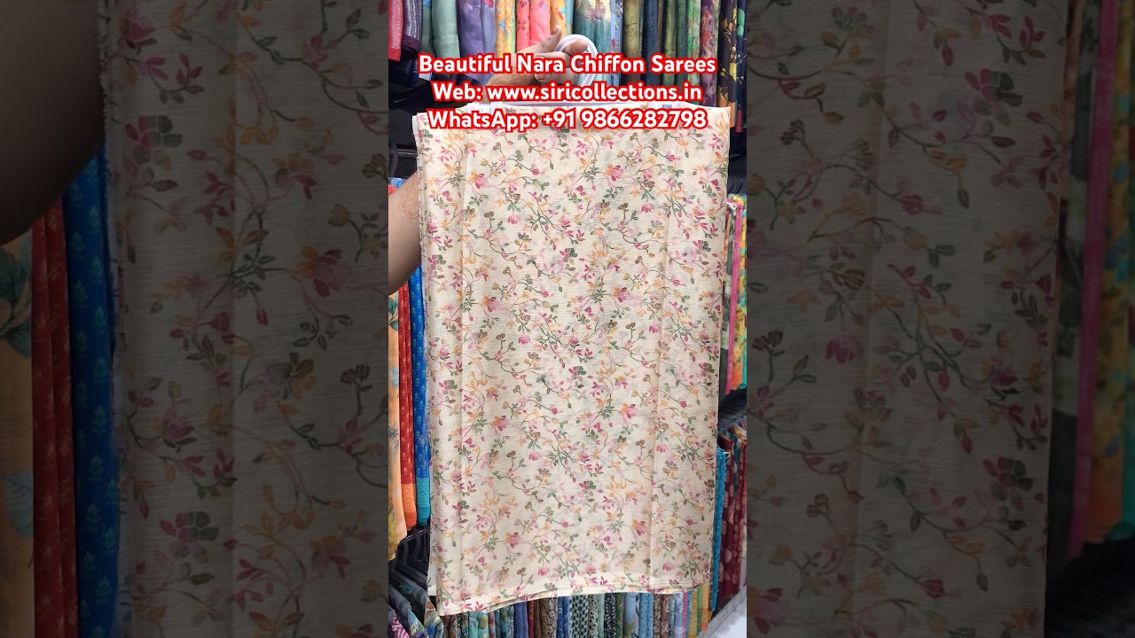 Latest Garden Nara Chiffon Sarees #siricollectionsnizampet #gardensaree #newarrivals #narachiffon