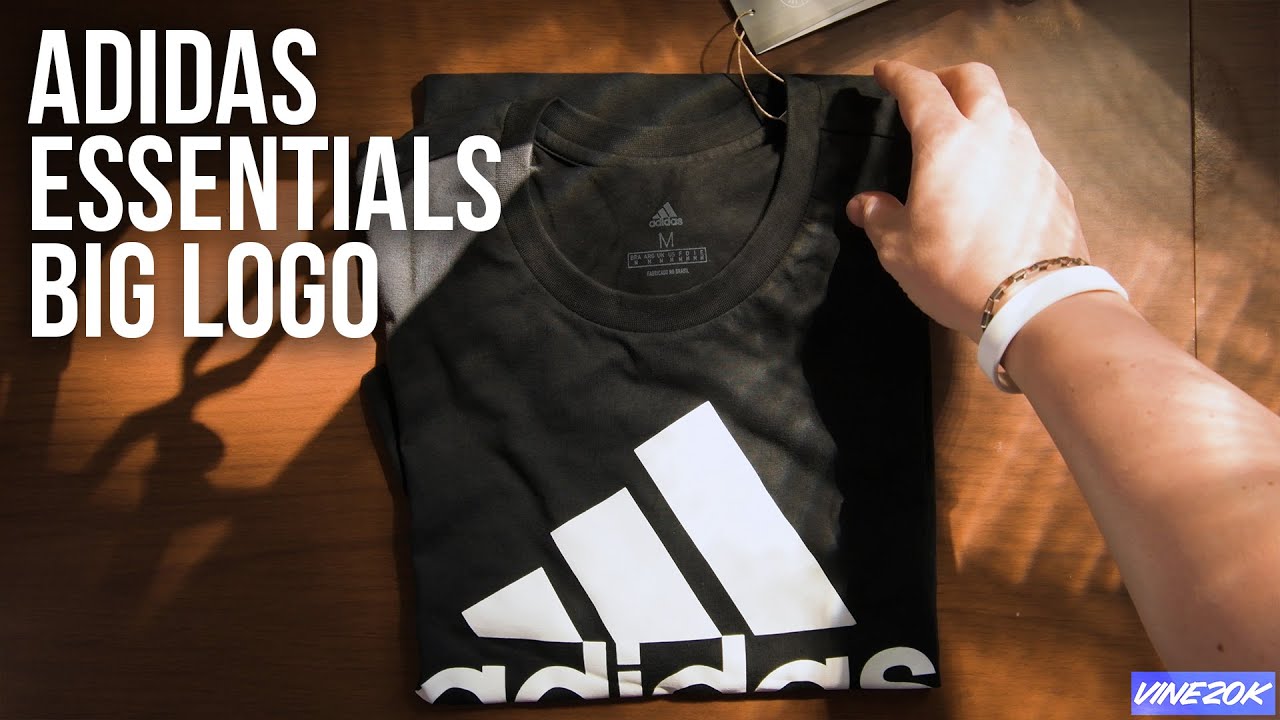 CAMISETA ADIDAS ESSENTIALS BIG LOGO | Tamanho M, Preto + Branco e GG Azul Marinho + Branco