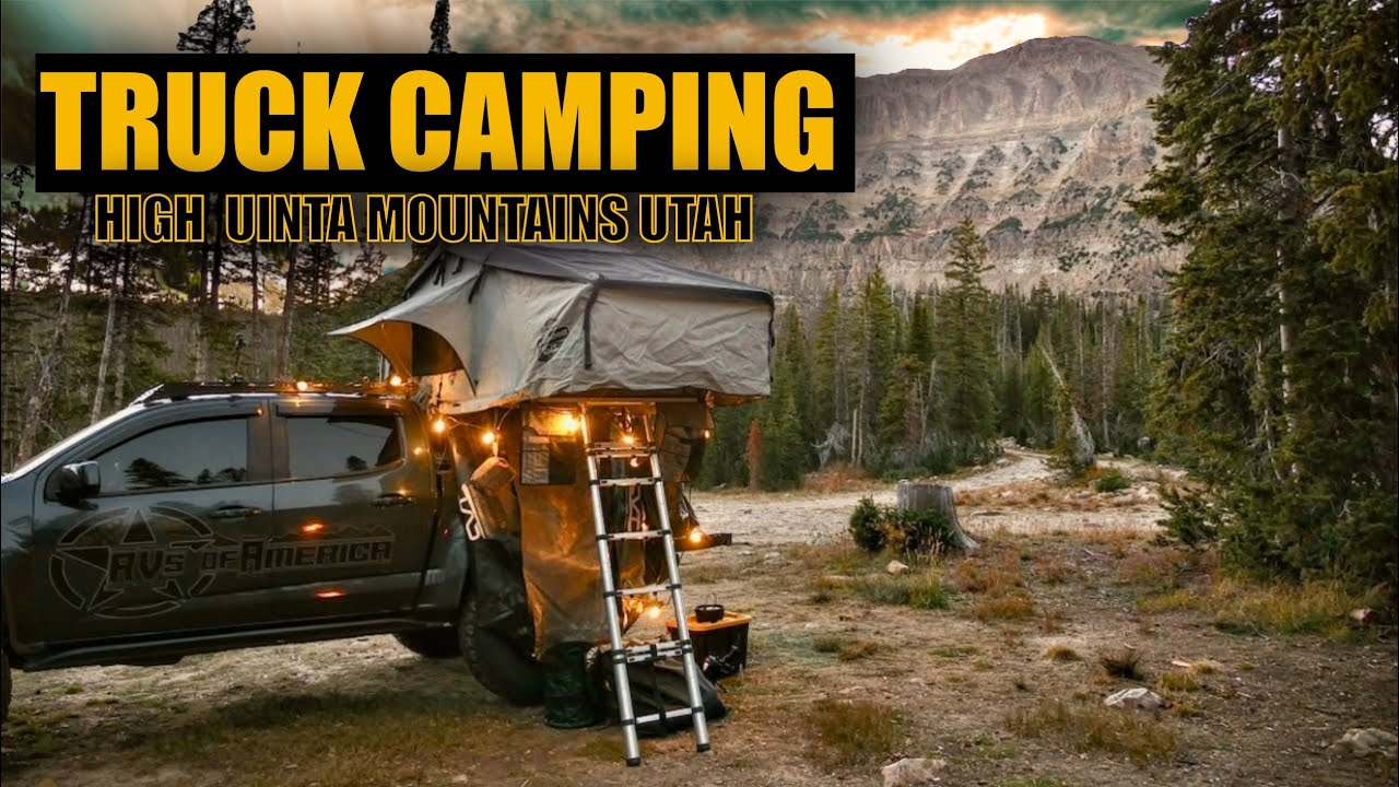 4k RELAXING SOLO Truck CAMP  Utah | SEMA Overland chevy colorado 2017 ZR2 high uintas