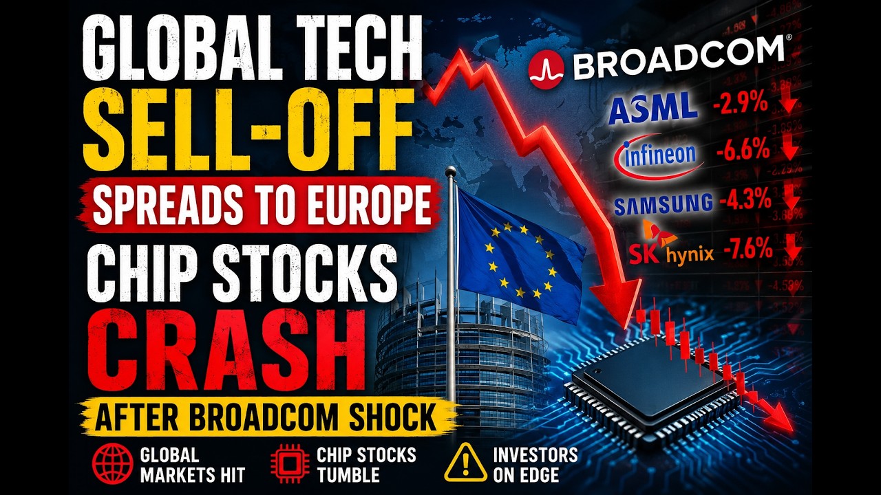 Global Tech Sell-Off Spreads to Europe | Chip Stocks Crash After Broadcom Shock 🚨