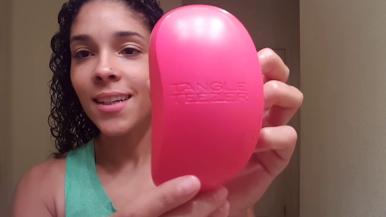 Curly Hair using Shea Moisture Products and Tangle Teezer