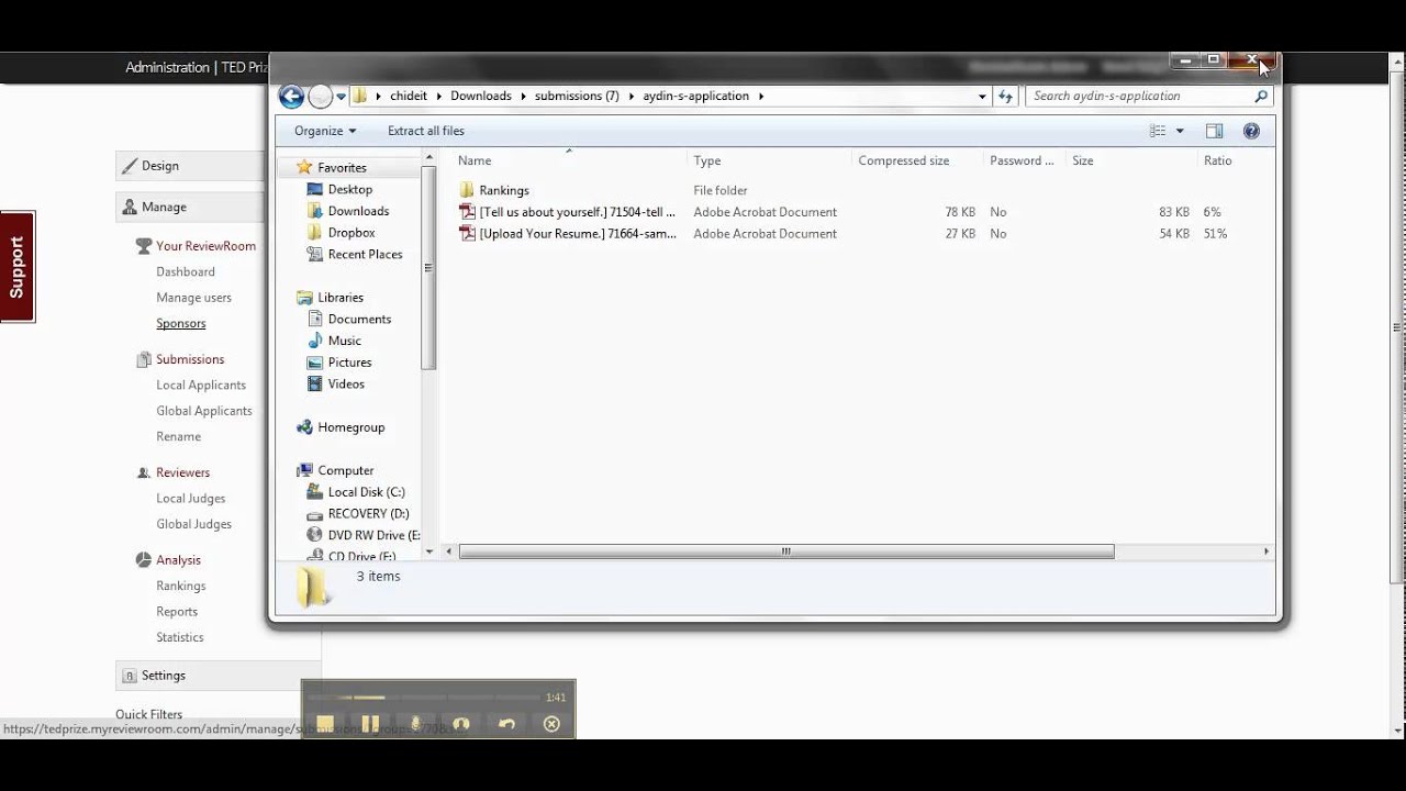 tedprize settings part4 applications tab 3