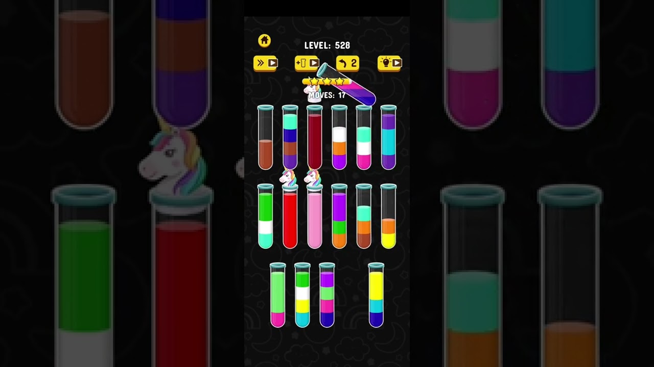 Color Water Sort 3D Level 528