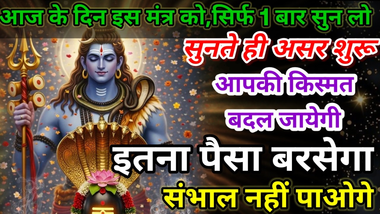 धीमी आवाज में चलाकर छोड़ दें, फिर देखो पूरी दुनिया आपके तलवे चाटेगी, अपार धन प्राप्त होगा #mantra