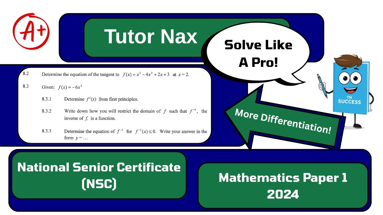 First Principles, Domain & Inverse | Question 8 Part 2 | NSC Maths