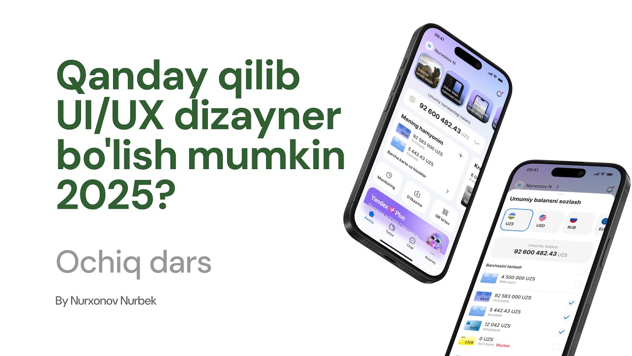 Qanday qilib UI/UX dizayner bo'lish mumkin 2025?
