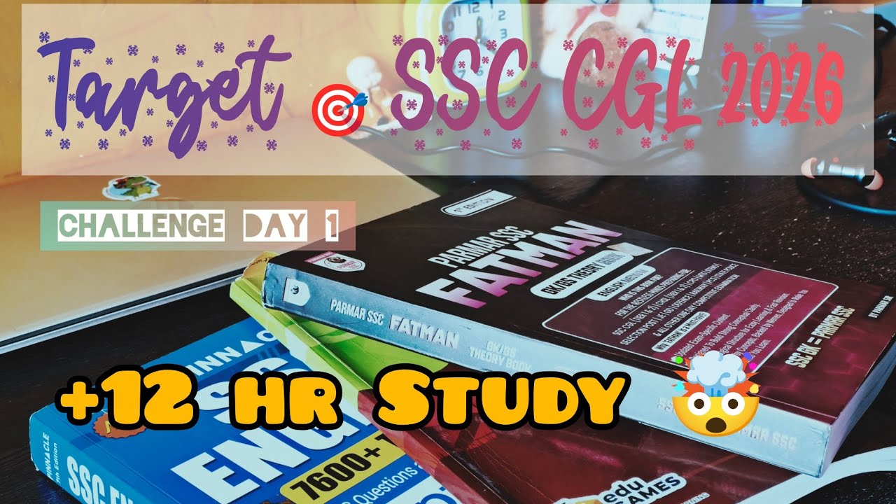 +12 hr Study 🤯🎯✅ | Target 🎯 SSC CGL 2026 #motivation #sscghl #exam #ssccgl #study #governmentexam 