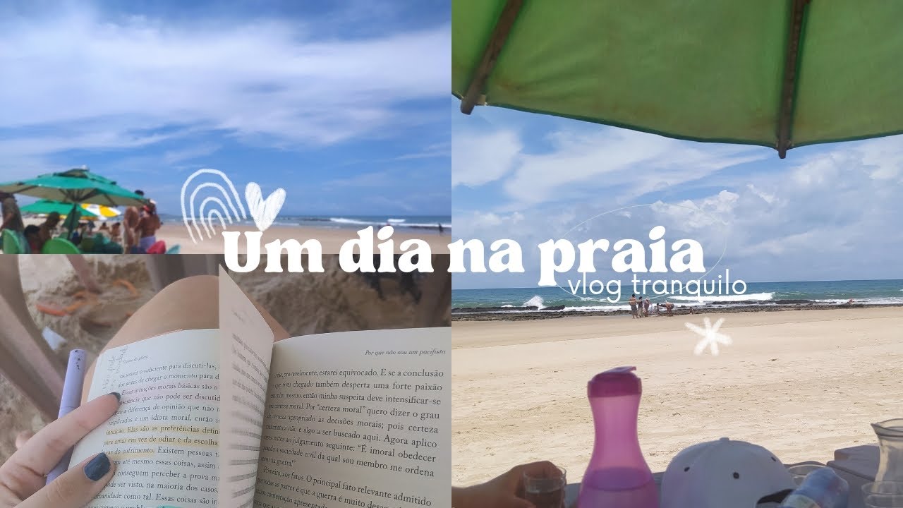 Um dia na praia comigo - Vlog tranquilo e bem vibes ✨