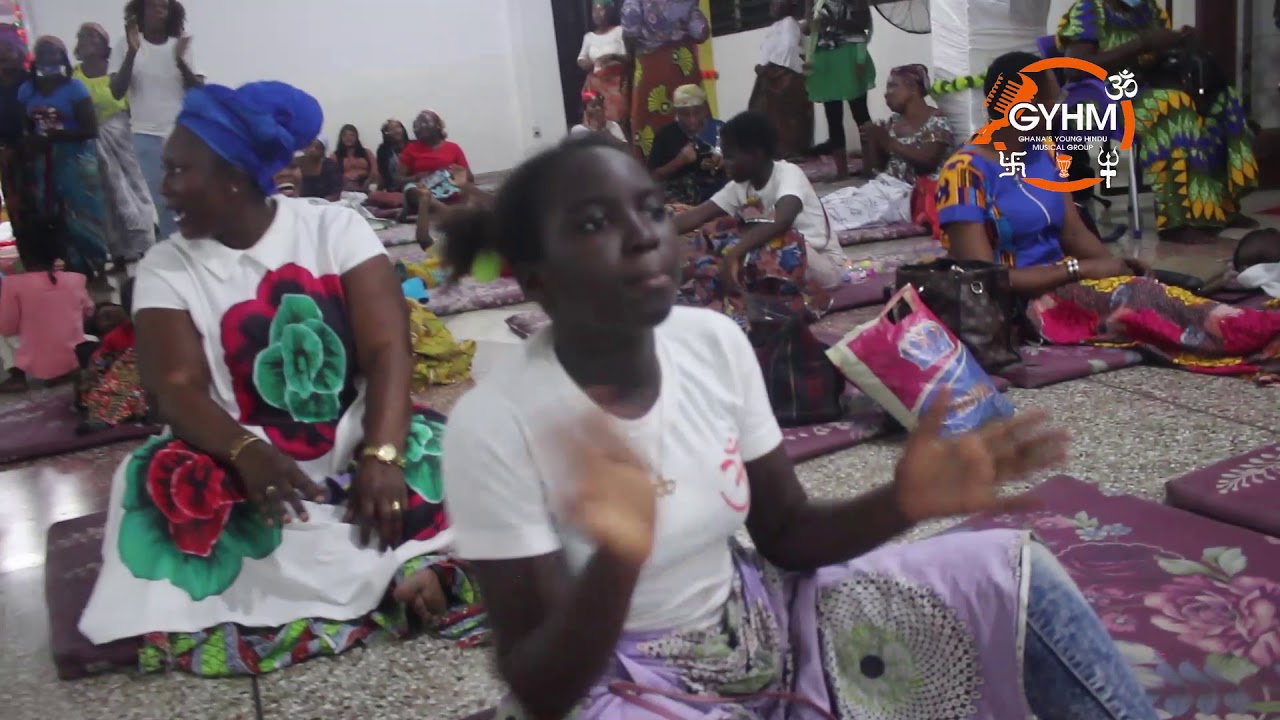 GYHM performs Om Asato ma SadgamayaTamaso During the End of Year Puja Hindu Monastery of Africa-Tema