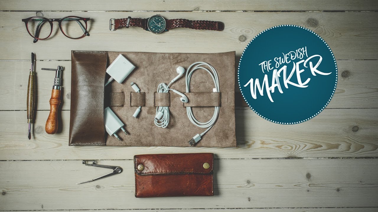 Making a Leather Cable Organizer