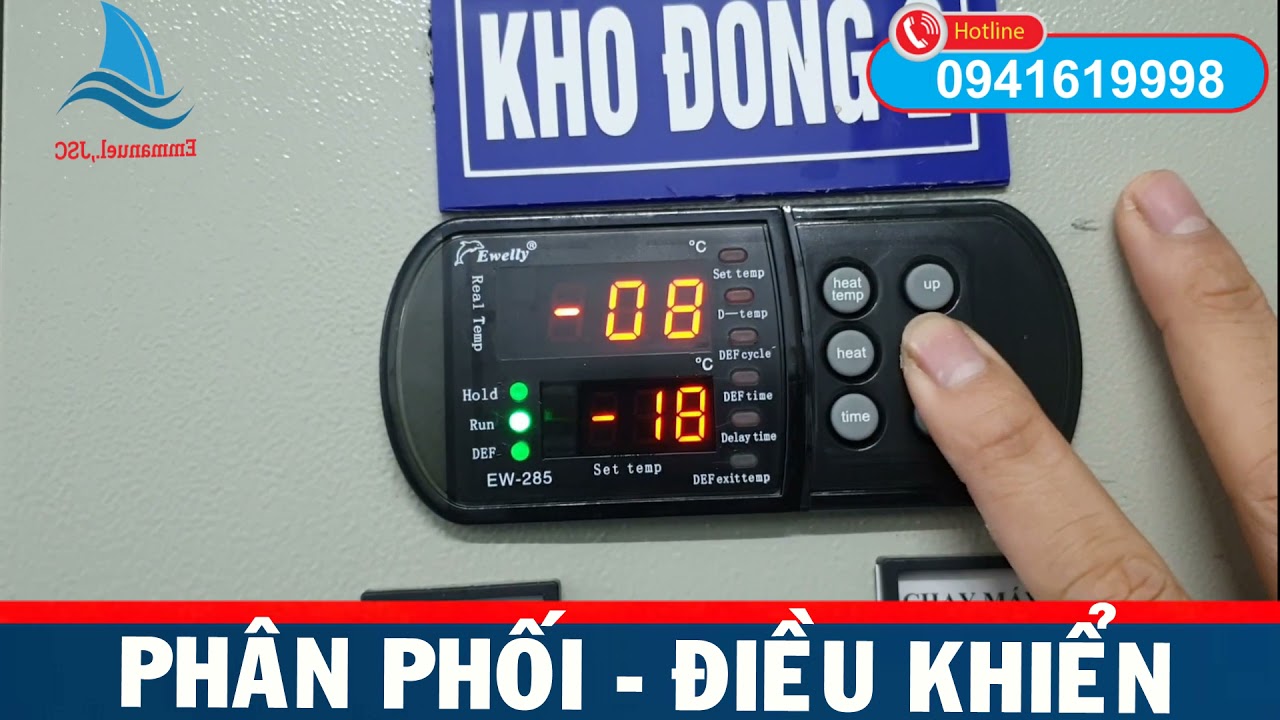 Cài Đặt Điều Khiển Nhiệt Độ Ewelly EW 285, Hướng Dẫn Cài Đặt Điều Khiển Kho Lạnh.