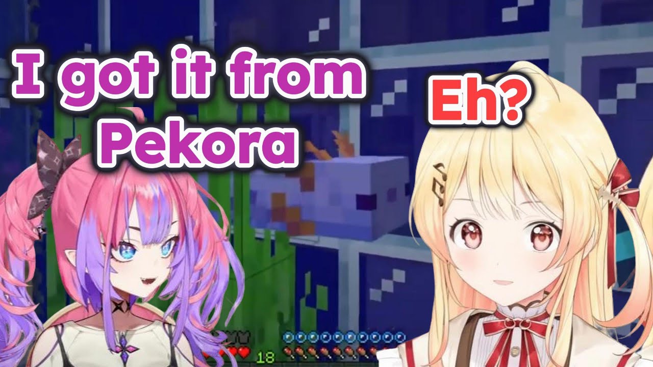 Kanade surprised after knowing Vivi got a Blue Axolotl from Pekora