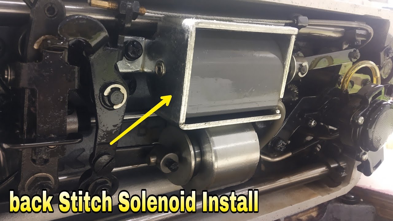 back Stitch Solenoid Install, single needle lockstitch sewing machine