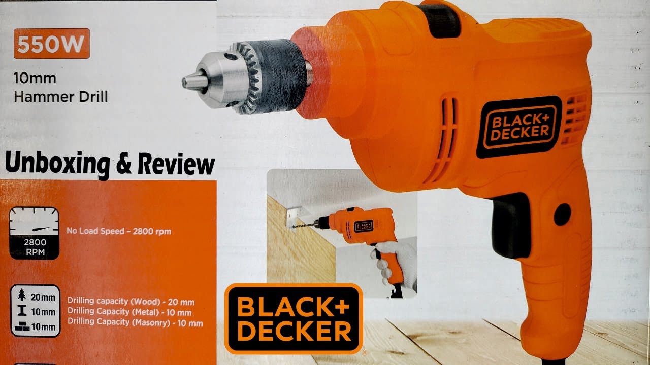 BLACK+DECKER 550W 10mm Hammer Drill Machine I Unboxing & Review I Live Demo