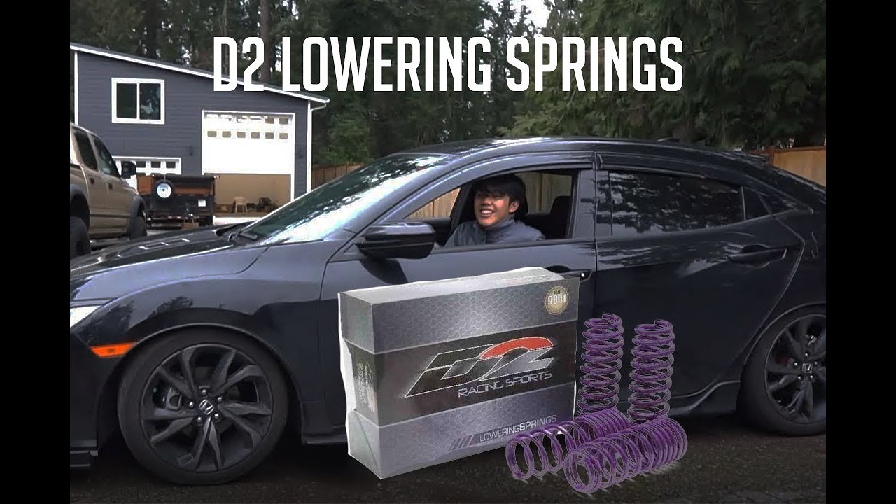 D2 Lowering Springs Installation Civic Hatchback Sport '18