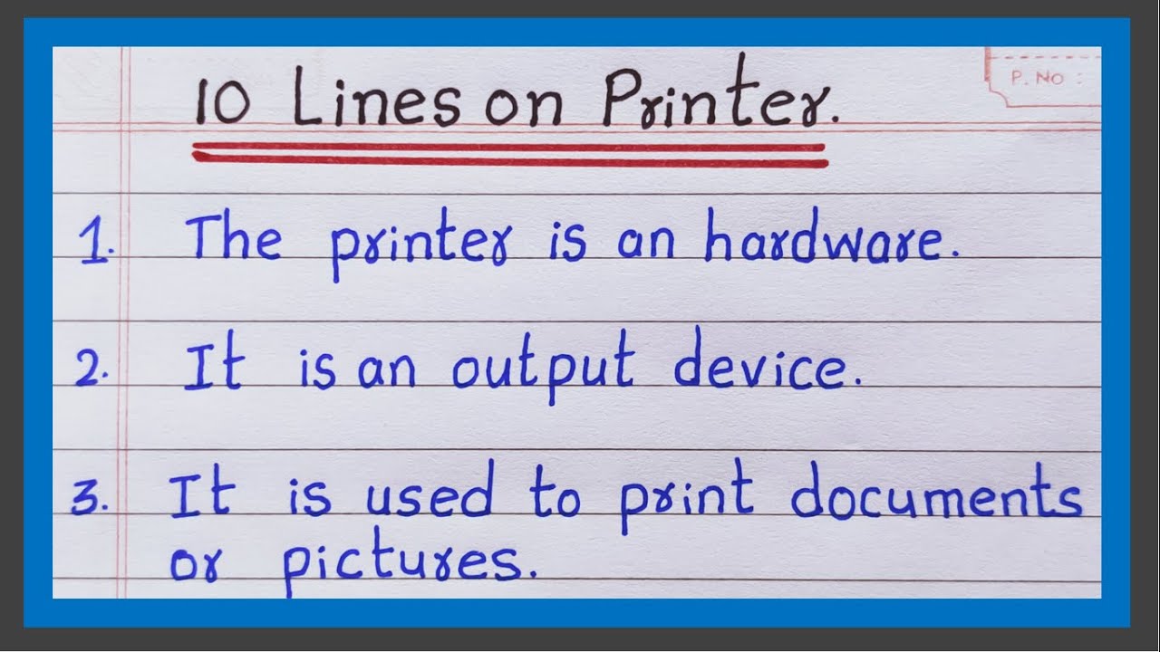 10 Lines on Printer | in English | Few Lines on Printer | About Printer in English