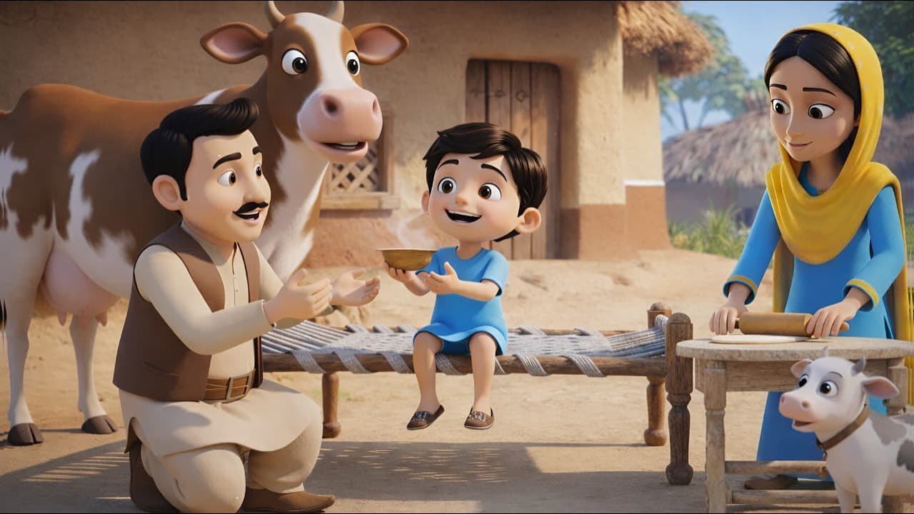 Family Adventure in the Village | Animated Story for Kids