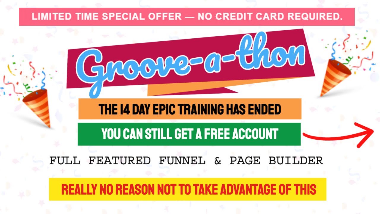 GrooveFunnels ✿ Groove A Thon ✿ Free Live Training On Now | In 3 days Over $6000 in Bonuses Will Be