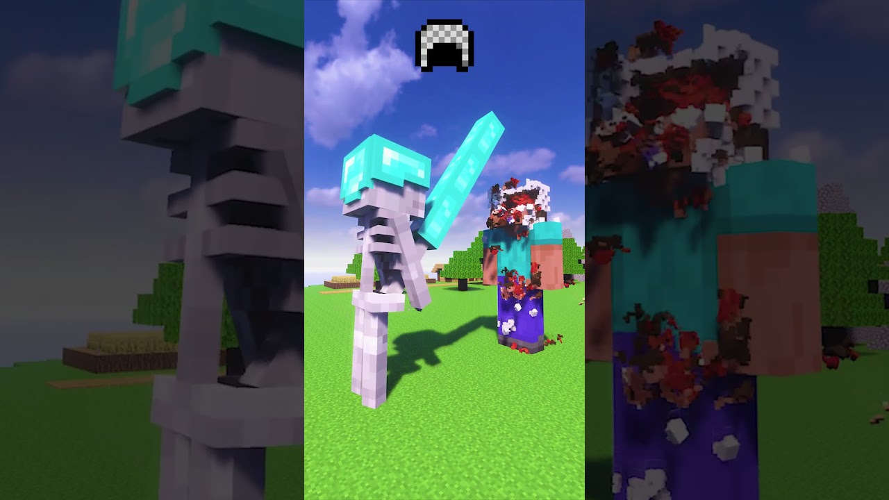 Skeleton Vs Steve sword