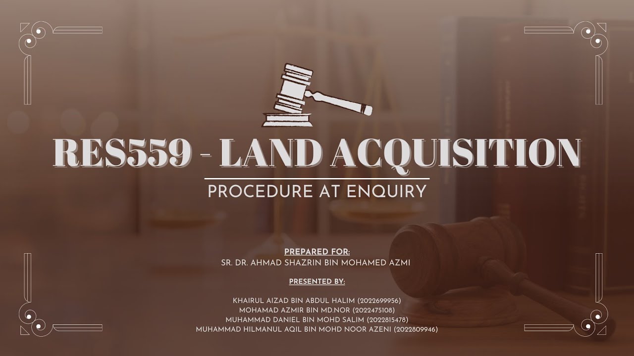 RES559 - LAND ACQUISITION VIDEO PRESENTATION