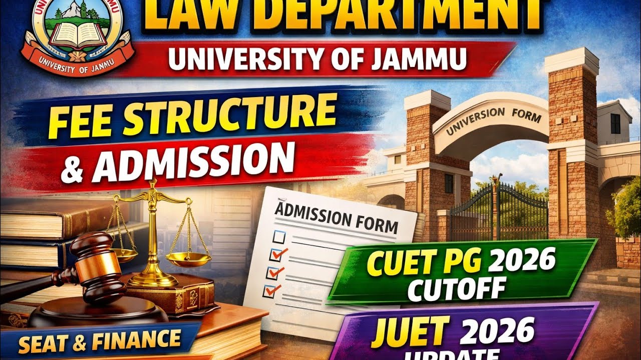 Law Department University of Jammu!! Fee structure admission process elegiblity finance seat cuet pg