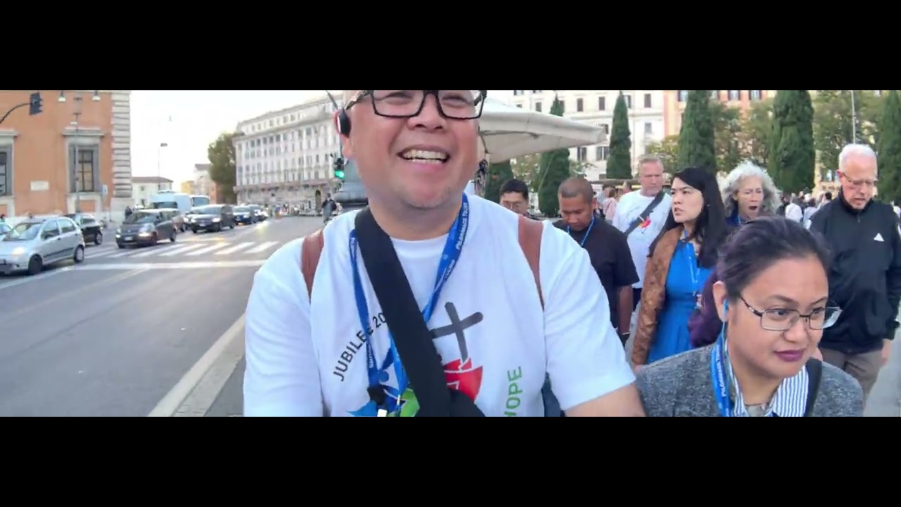 "The Painful Climbing of the Holy Stairs (Scala Santa)" in Rome, Italy