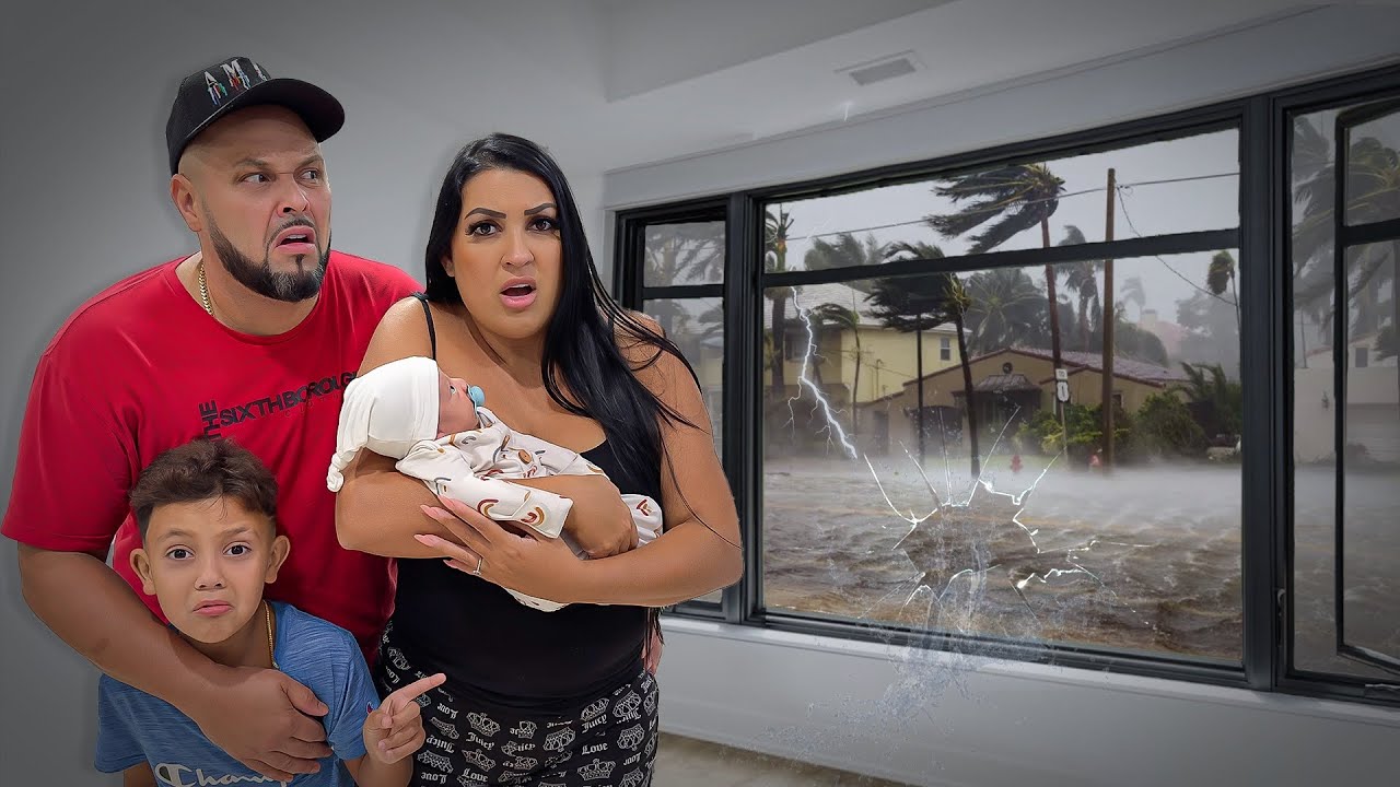 SURVIVING A HURRICANE  WITH OUR NEW BORN