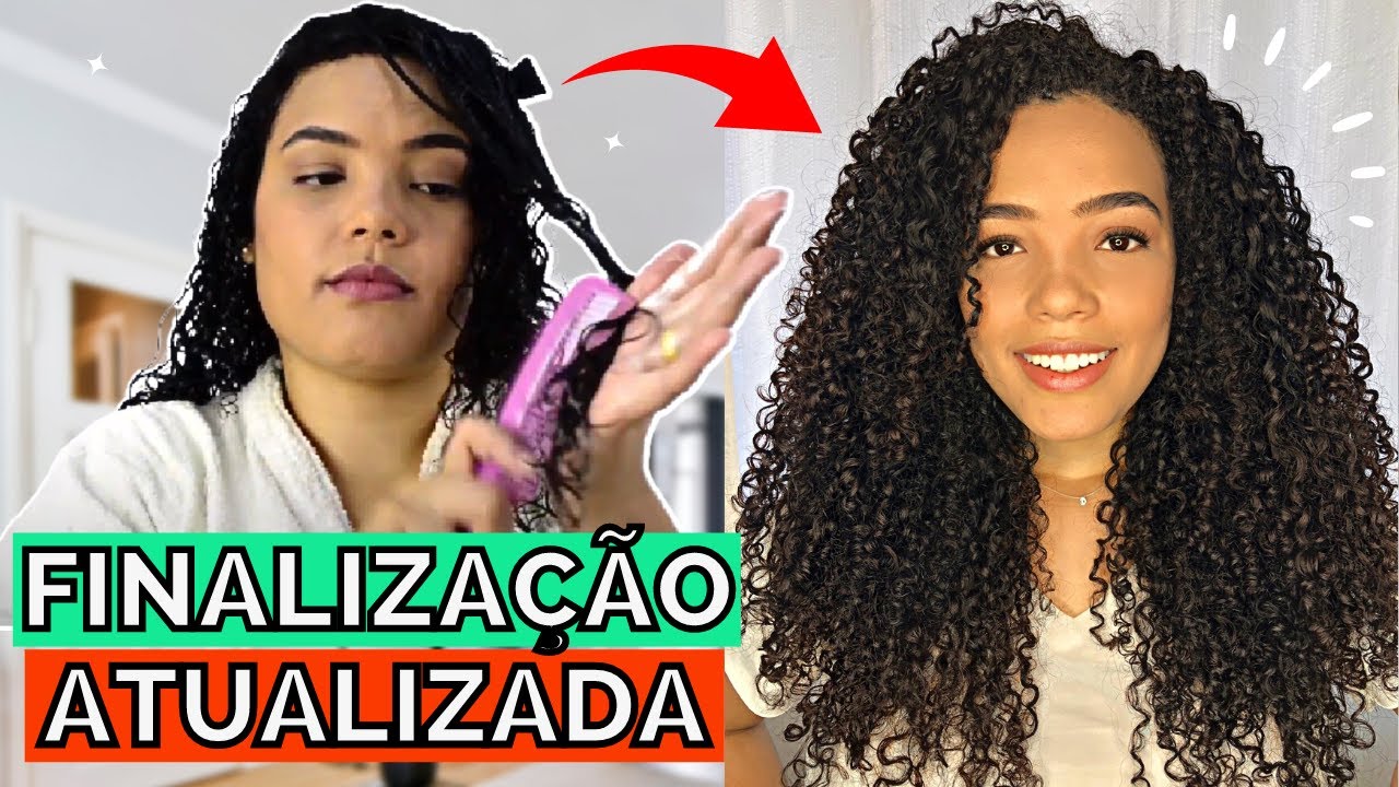 COMO ESTOU FINALIZANDO MEU CABELO CACHEADO 3B 3C! FINALIZA&Ccedil;&Atilde;O ATUALIZADA | Andreza Siqueira