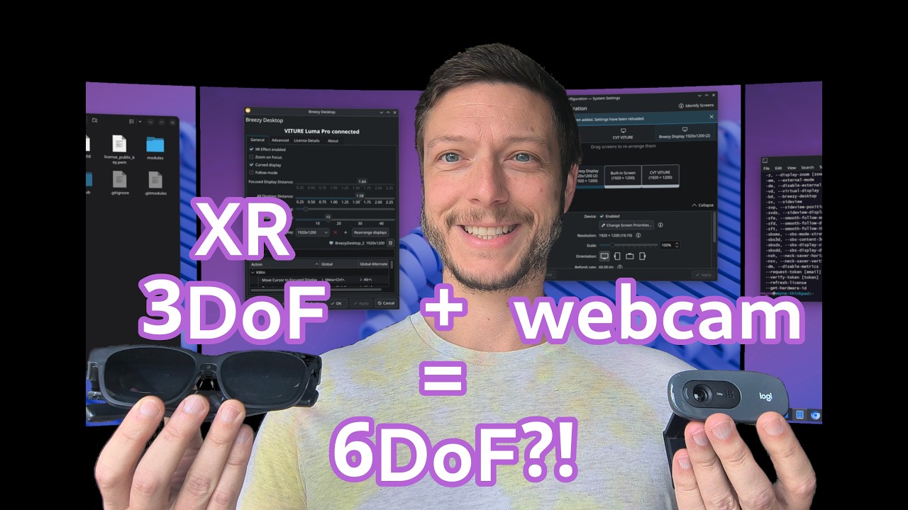 Just launched: XR 3DoF + any webcam = 6DoF