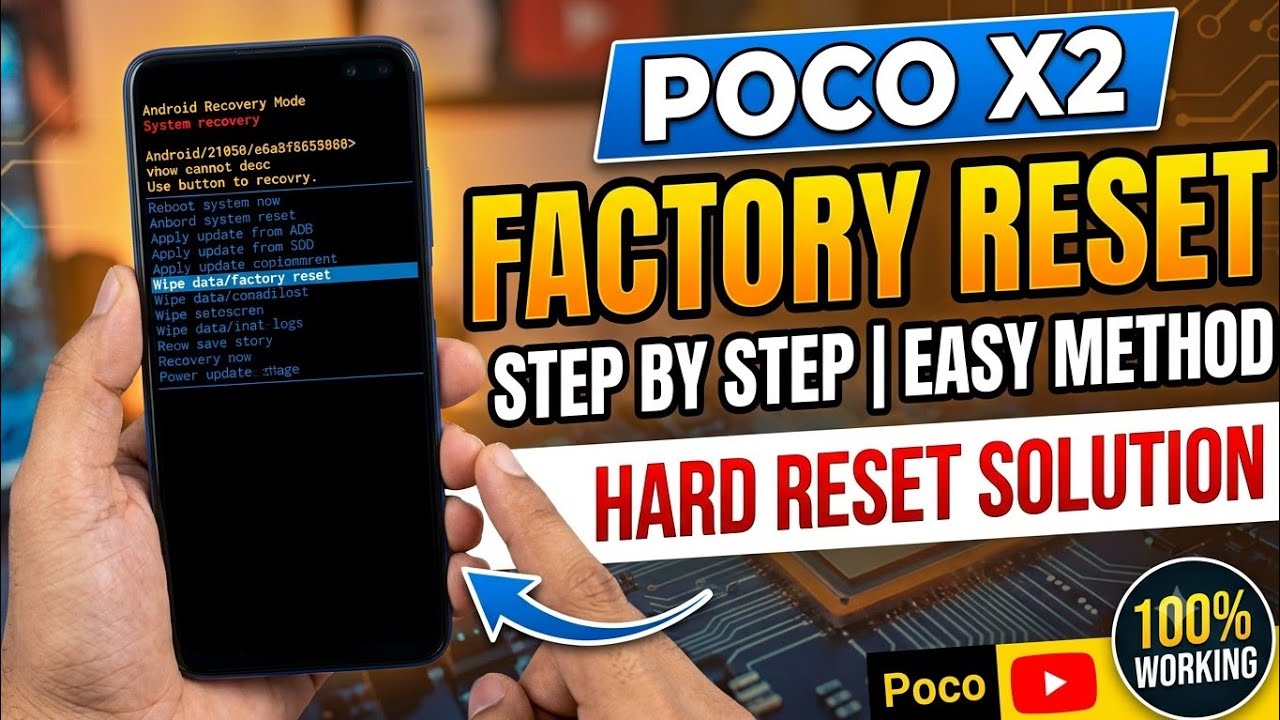 Poco X2 Factory Data Reset Step by Step | Poco X2 Hard Reset Solution