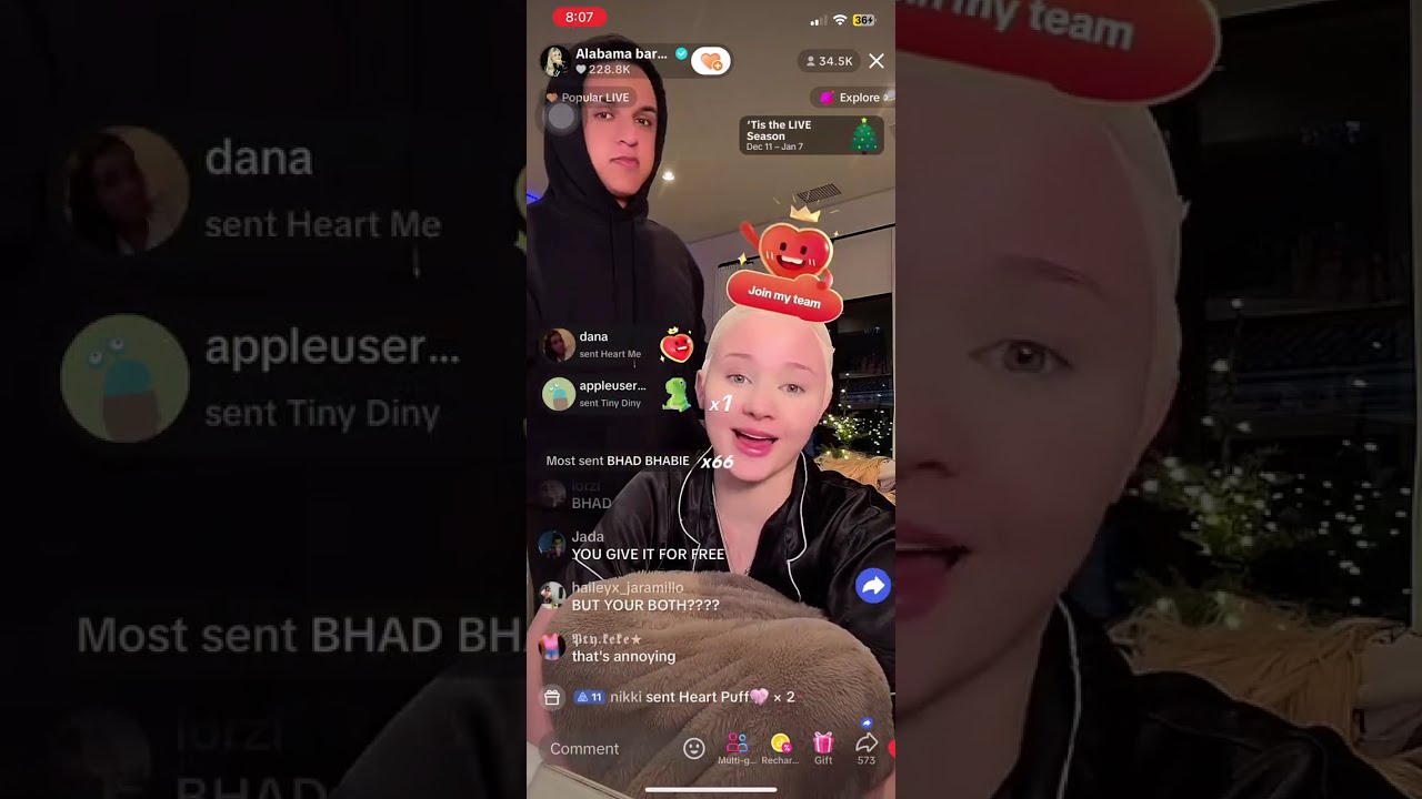 Alabama barker live talks bout how she’s a nepo baby and talks about Camilla araujo #tiktok