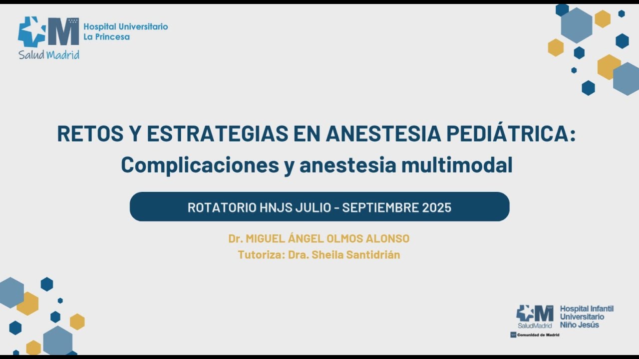 Complicaciones habituales en anestesia pediátrica