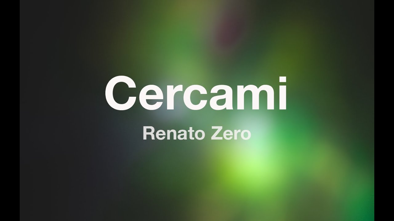 Renato Zero - CERCAMI - Karaoke (Fair Use)