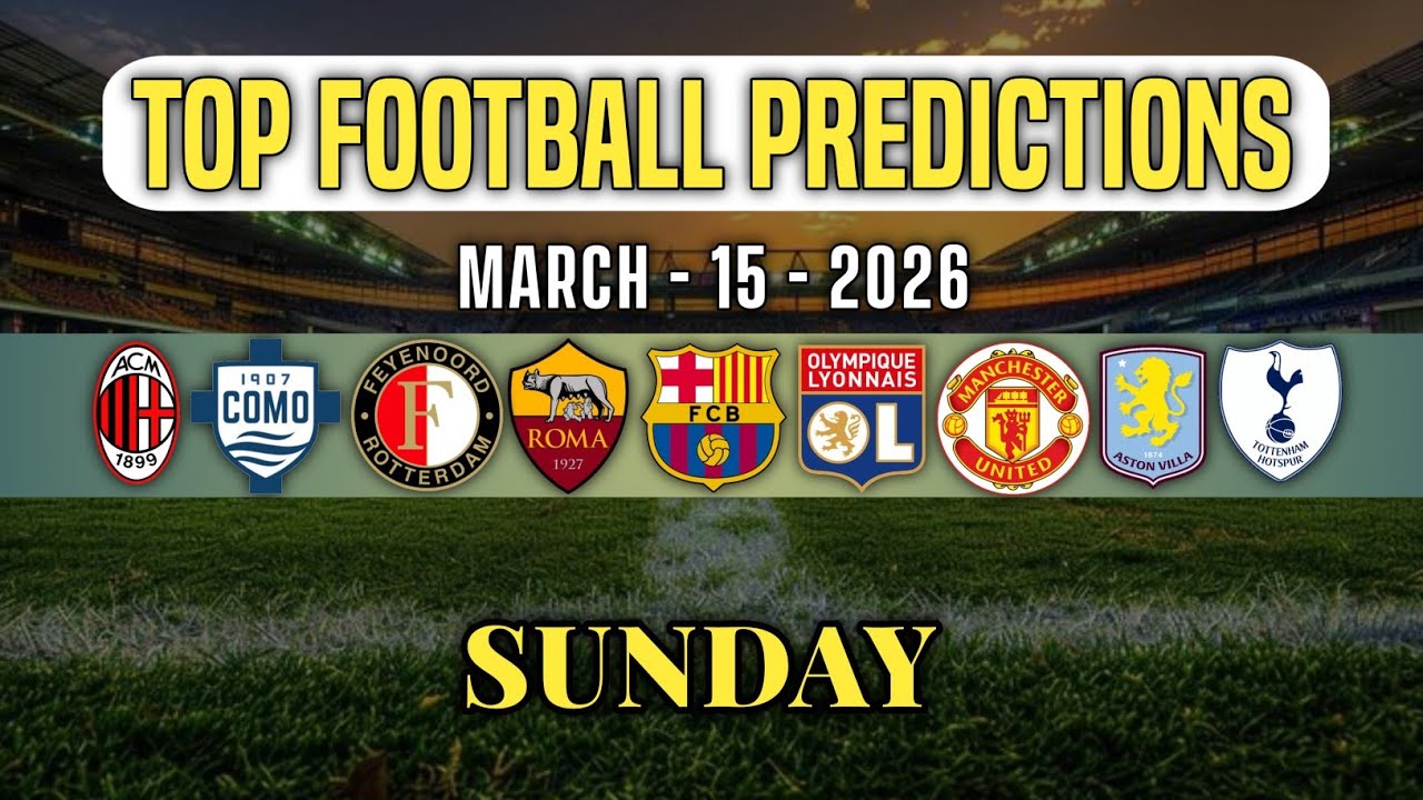 FOOTBALL PREDICTIONS TODAY 15 MARCH | PREMIER LEAGUE | LALIGA | SERIE A | BUNDESLIGA | KICKIQ |