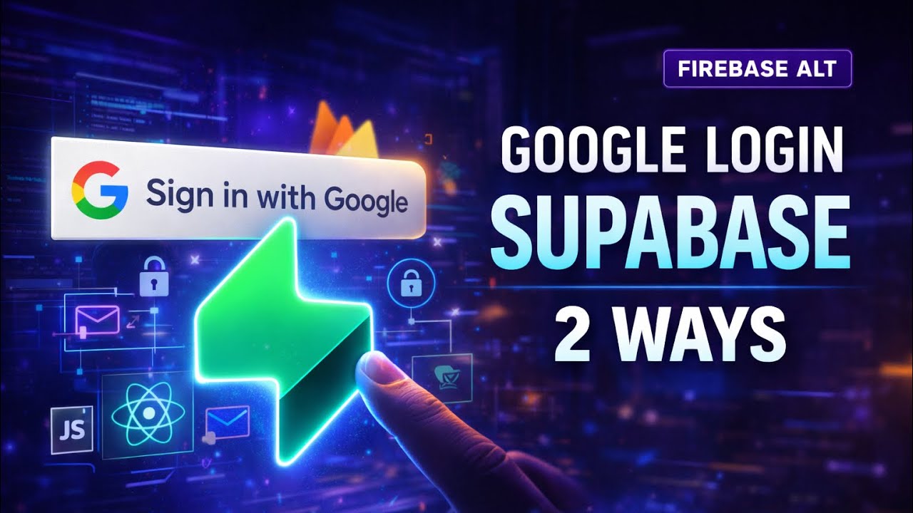 Google Login using Supabase | Firebase Alternative | React JS | Google OAuth + Magic Link (2 Ways)