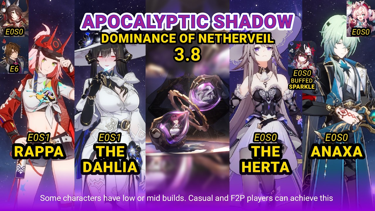 Улучшенная версия Sparkle в The Herta Team x Rappa | Apocalyptic Shadow v3.8 Stage4 3Stars | Honk...