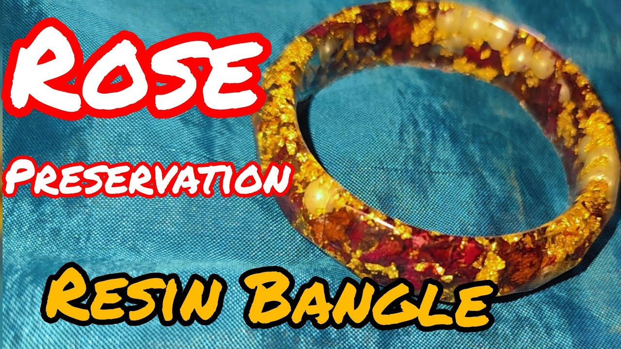 Resin Bangle Making Tutorial #rosepreservation  #resinbangle #resinframes #resinart #customisedgifts