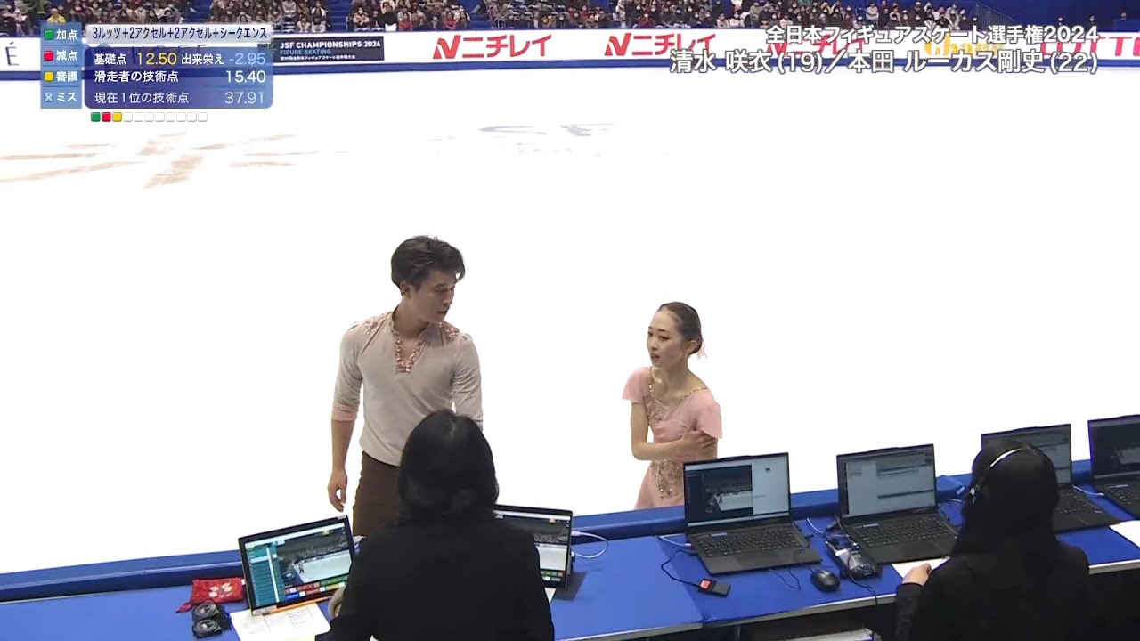 2024全日本フィギュアスケーティング選手権 Pairs FS 清水咲衣 Sae SHIMIZU 本田ルーカス剛史 Lucas Tsuyoshi HONDA