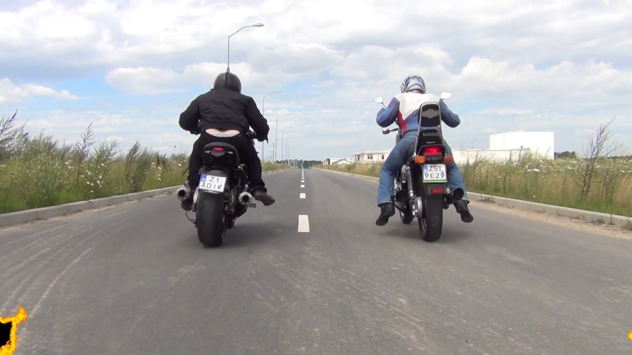 Kawasaki GPZ 900R vs Honda V65 Magna pt2