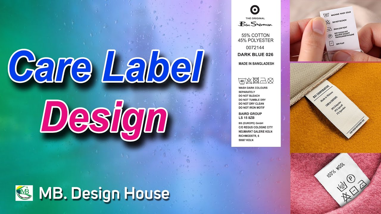 How to make a care Label Layout | M. B. Design House| Label Design| লেবেল ডিজাইন| label  illustrator