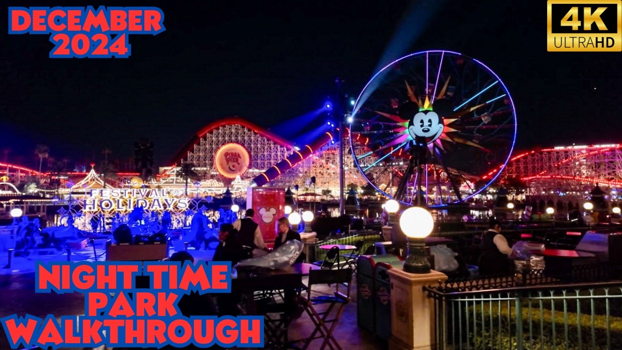 Disney California Adventure December Night Time Walk Through Journey